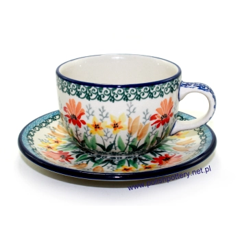 Filiżanka 0,2L + spodek dek. U5226X Unikatowy Ogród